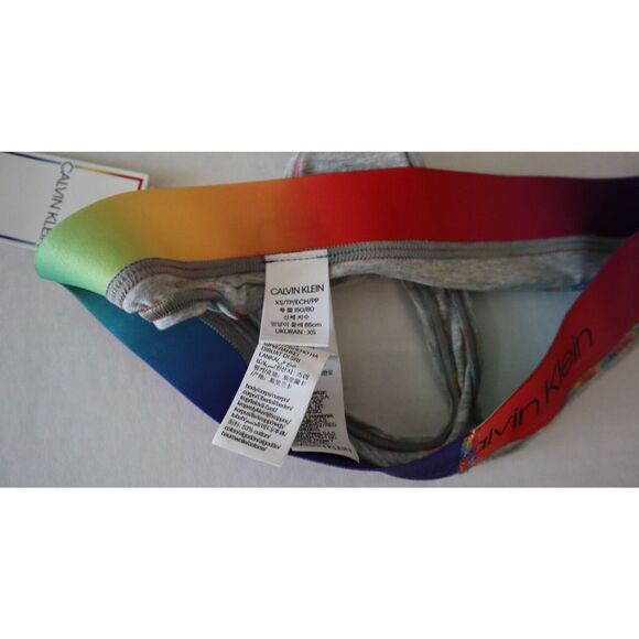 Calvin Klein Intimates Sz XS Gray Heather Unlined Bralette Bra & Thong Set $50 - Picture 3 of 4